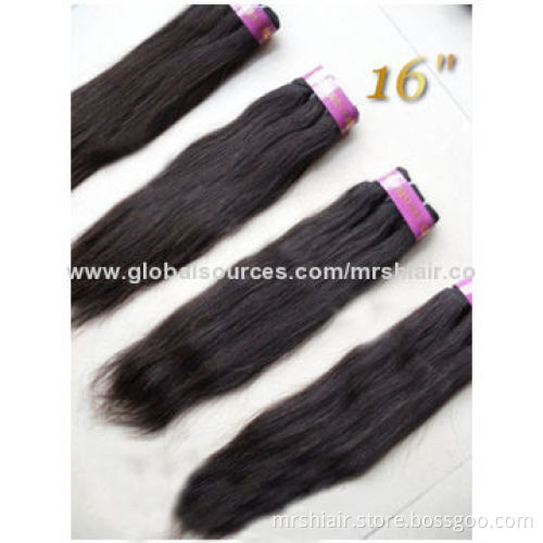 20-inch Brazilian Hair Weave Extensions, Unprocessed Hair, Natural Black
